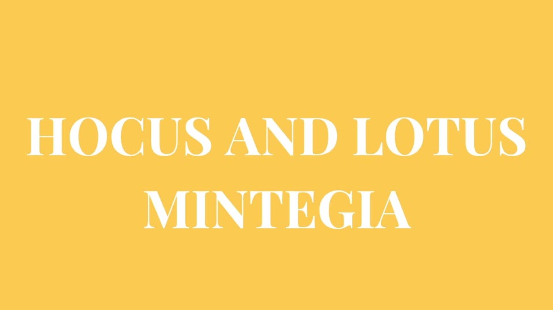 Hocus and Lotus